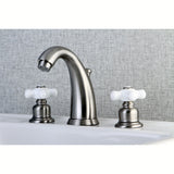 Victorian Two-Handle 3-Hole Deck Mount Widespread Bathroom Faucet with Pop-Up Drain