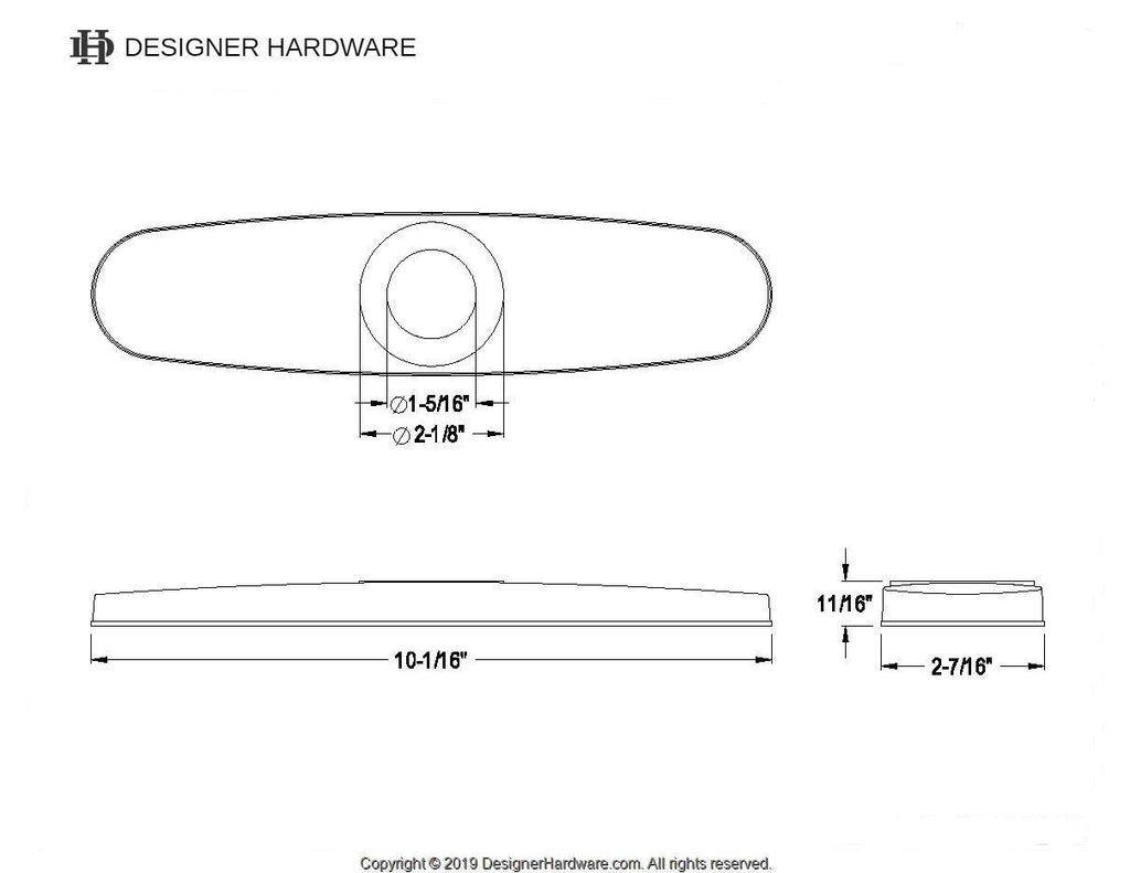 1-5/16" I.D. Brass Faucet Deck Plate