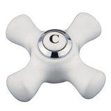 Porcelain Cross Handle (Cold Side)