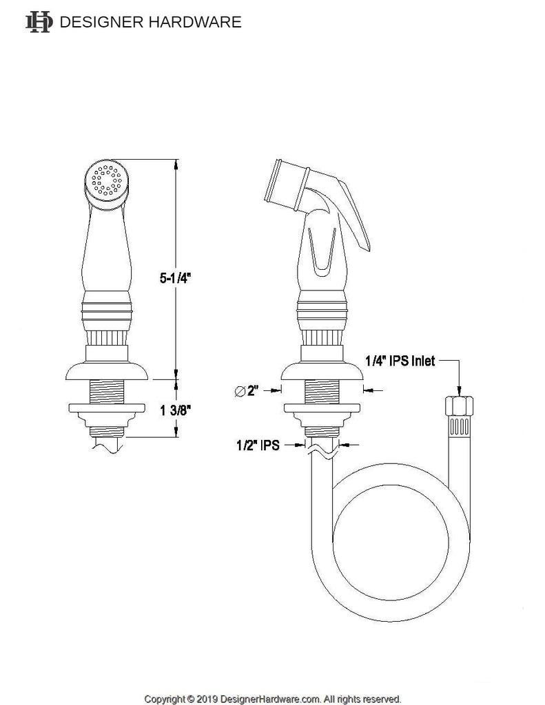 Made To Match Plastic Kitchen Faucet Side Sprayer