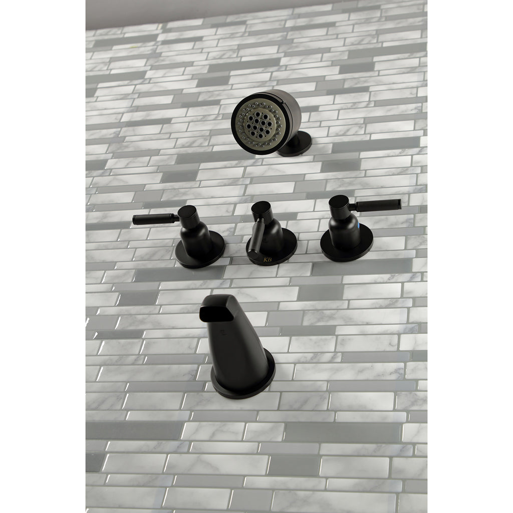 Kaiser Triple-Handle Tub and Shower Faucet