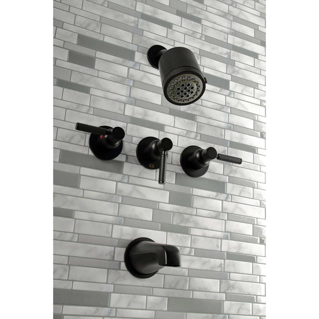 Kaiser Triple-Handle Tub and Shower Faucet
