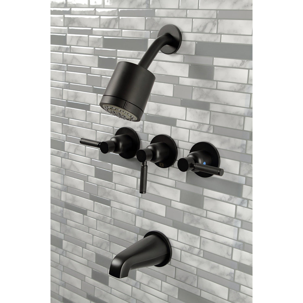 Kaiser Triple-Handle Tub and Shower Faucet