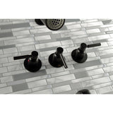 Concord Triple-Handle Tub and Shower Faucet