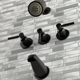 Concord Triple-Handle Tub and Shower Faucet