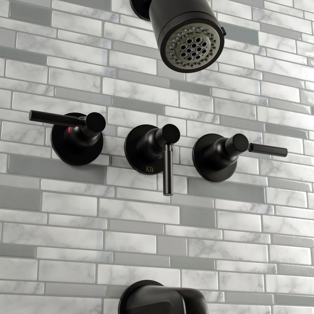 Concord Triple-Handle Tub and Shower Faucet