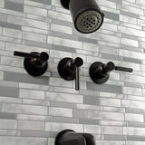 Concord Triple-Handle Tub and Shower Faucet