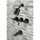 Concord Triple-Handle Tub and Shower Faucet