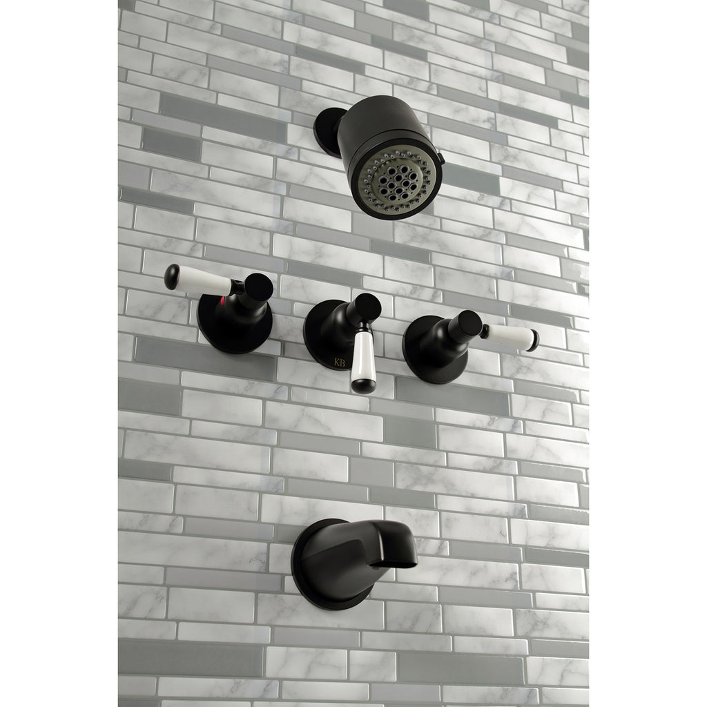 Paris Triple-Handle Tub and Shower Faucet