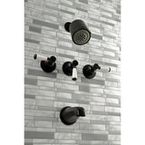 Paris Triple-Handle Tub and Shower Faucet