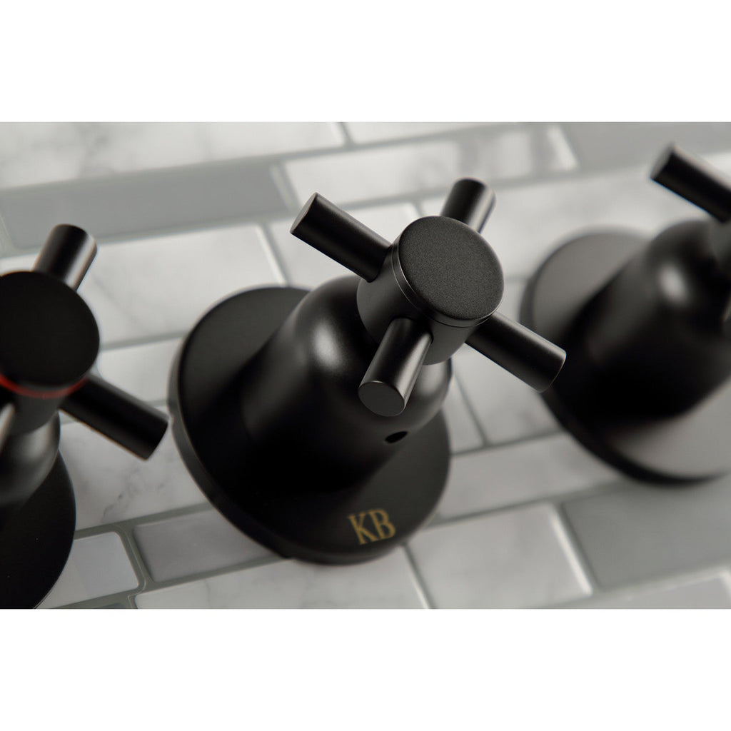 Concord Triple-Handle Tub and Shower Faucet