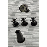Concord Triple-Handle Tub and Shower Faucet