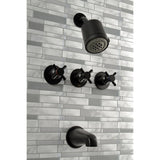 Concord Triple-Handle Tub and Shower Faucet