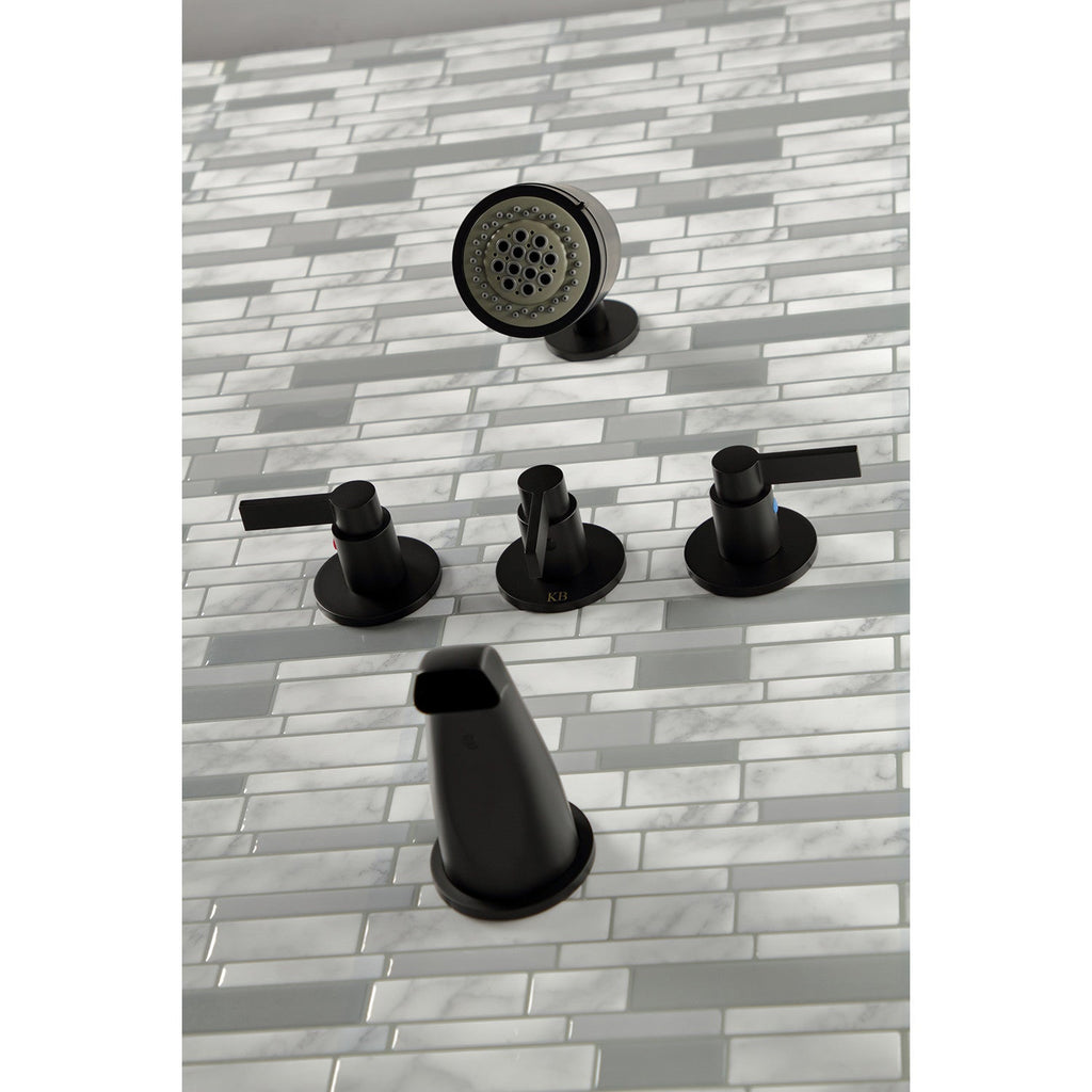 NuvoFusion Triple-Handle Tub and Shower Faucet