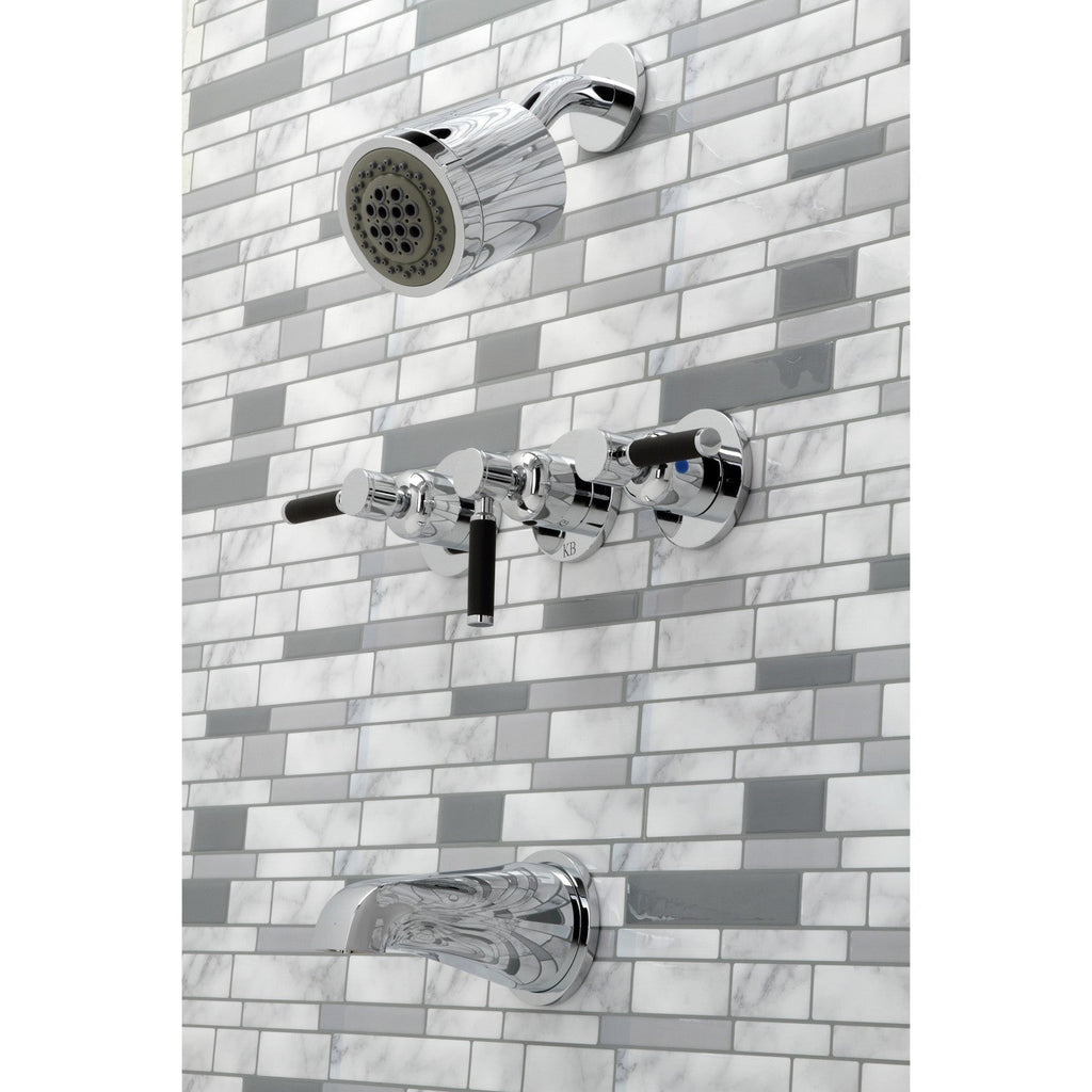 Kaiser Triple-Handle Tub and Shower Faucet