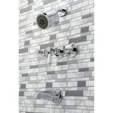 Paris Triple-Handle Tub and Shower Faucet