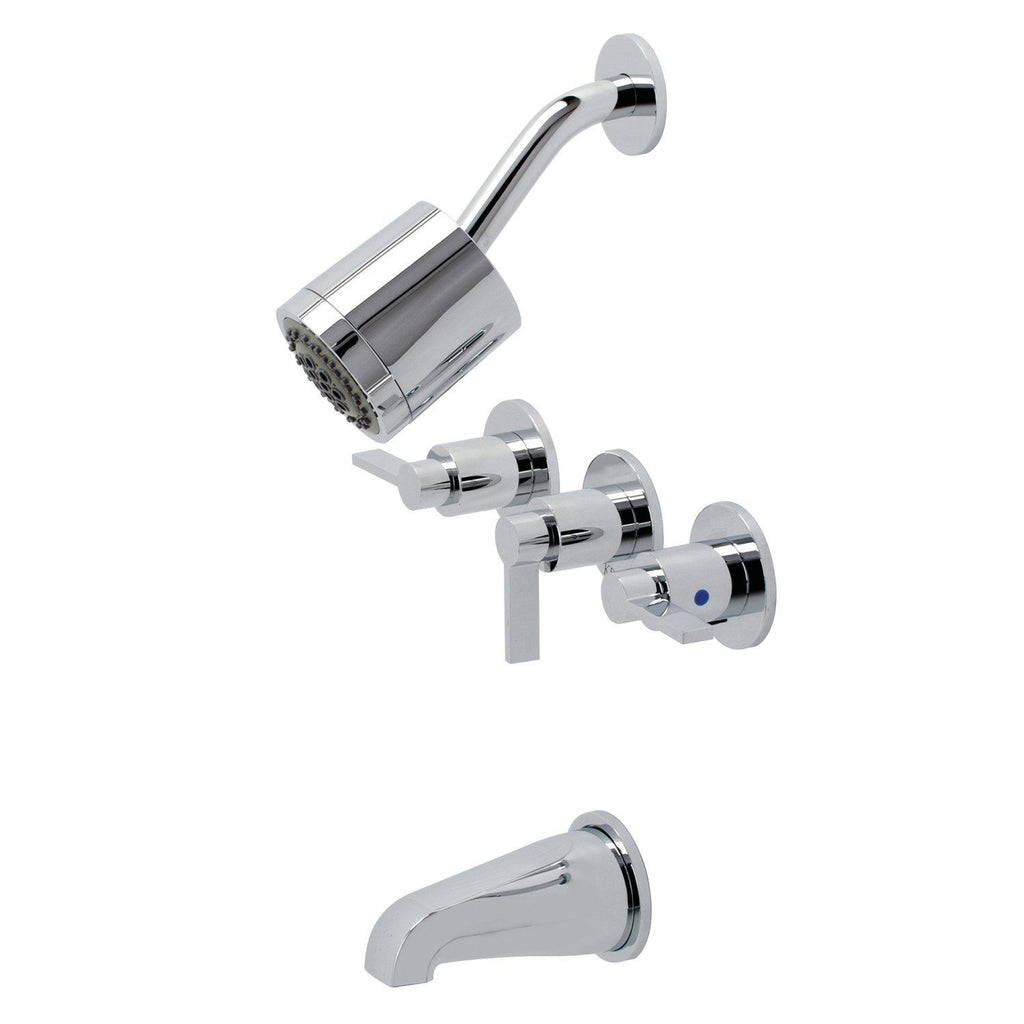 NuvoFusion Triple-Handle Tub and Shower Faucet