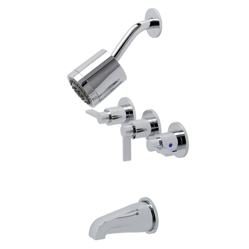 NuvoFusion Triple-Handle Tub and Shower Faucet