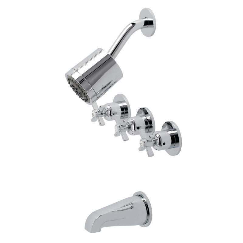 Millennium Triple-Handle Tub and Shower Faucet