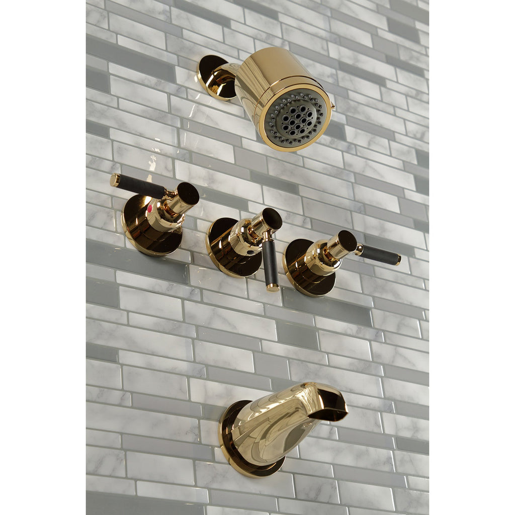 Kaiser Triple-Handle Tub and Shower Faucet