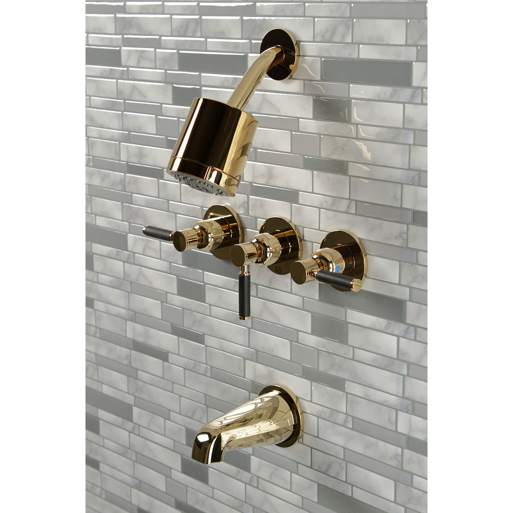 Kaiser Triple-Handle Tub and Shower Faucet