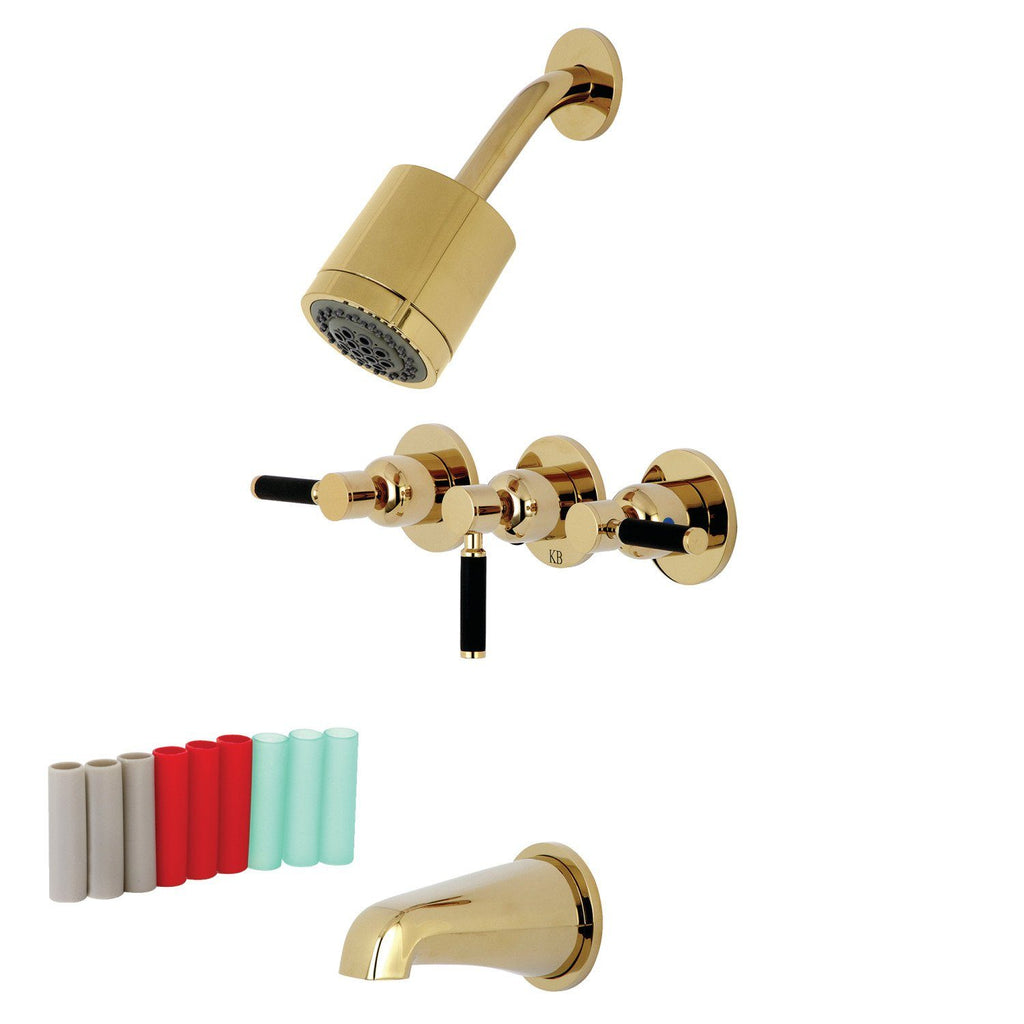 Kaiser Triple-Handle Tub and Shower Faucet