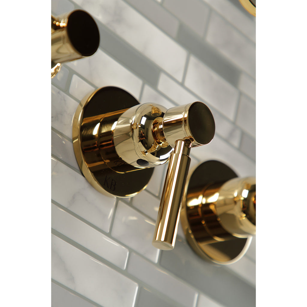 Concord Triple-Handle Tub and Shower Faucet
