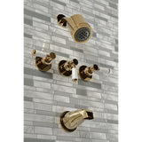 Paris Triple-Handle Tub and Shower Faucet