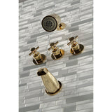 Concord Triple-Handle Tub and Shower Faucet