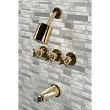 Concord Triple-Handle Tub and Shower Faucet