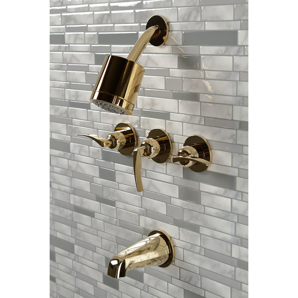 Centurion Triple-Handle Tub and Shower Faucet