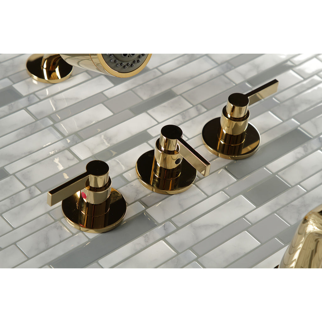 NuvoFusion Triple-Handle Tub and Shower Faucet