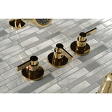 NuvoFusion Triple-Handle Tub and Shower Faucet