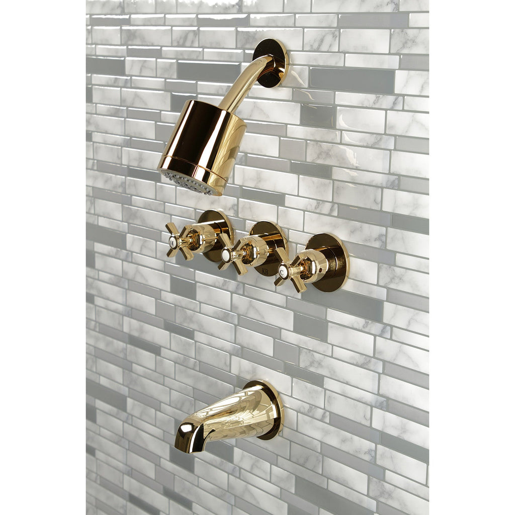 Millennium Triple-Handle Tub and Shower Faucet