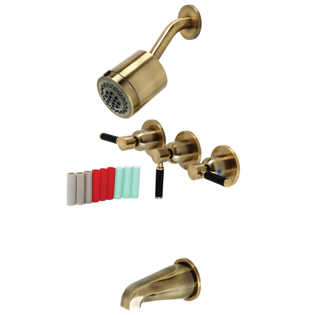 Kaiser Triple-Handle Tub and Shower Faucet