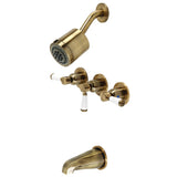 Paris Triple-Handle Tub and Shower Faucet