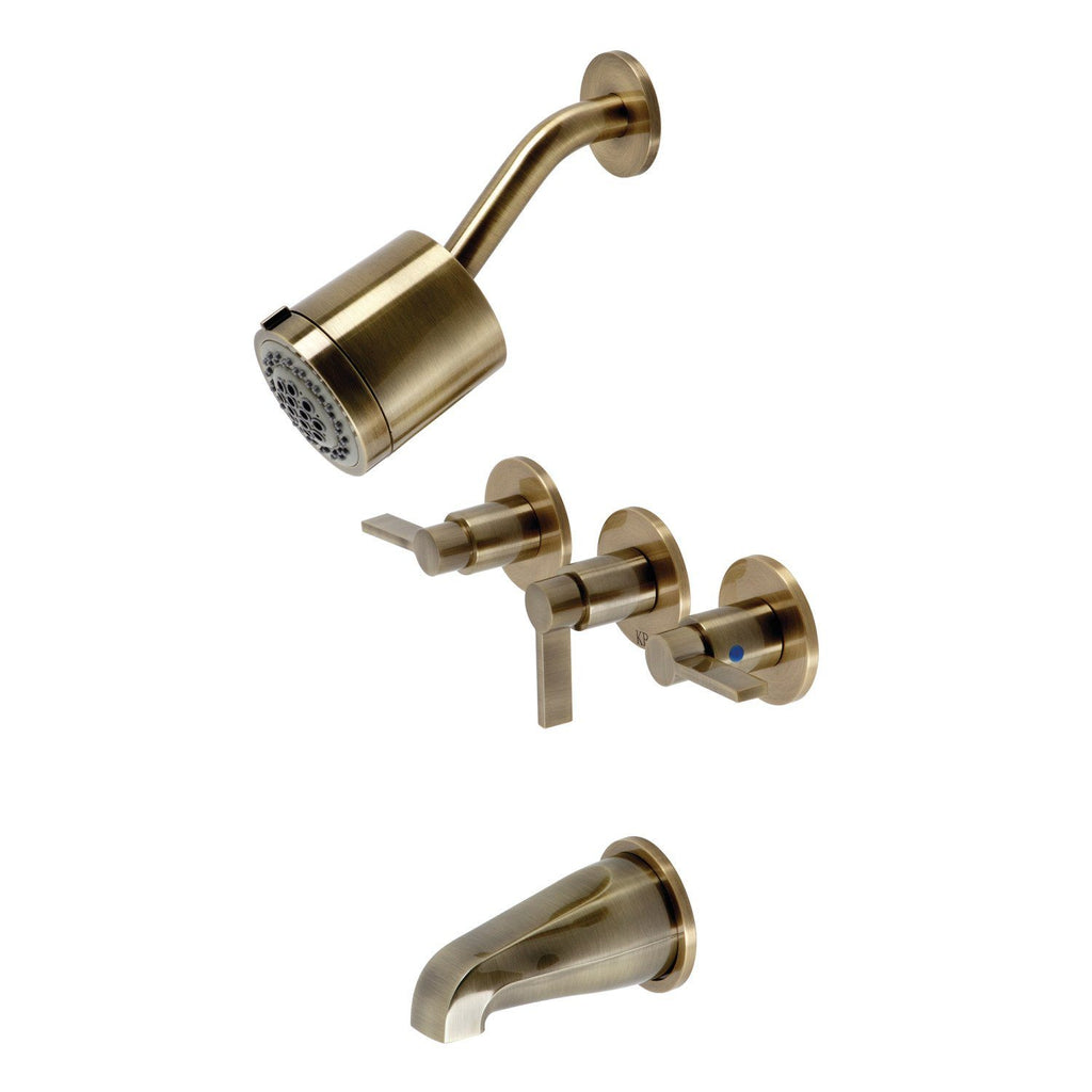 NuvoFusion Triple-Handle Tub and Shower Faucet