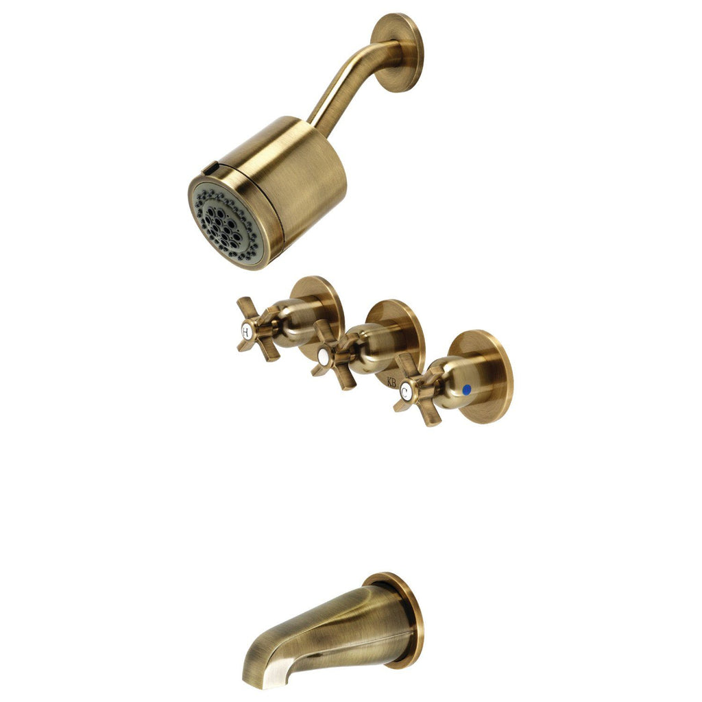 Millennium Triple-Handle Tub and Shower Faucet