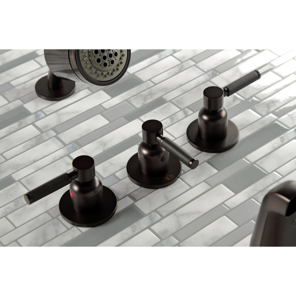 Kaiser Triple-Handle Tub and Shower Faucet