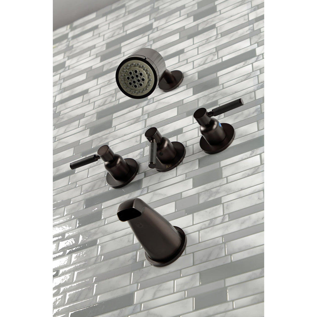 Kaiser Triple-Handle Tub and Shower Faucet