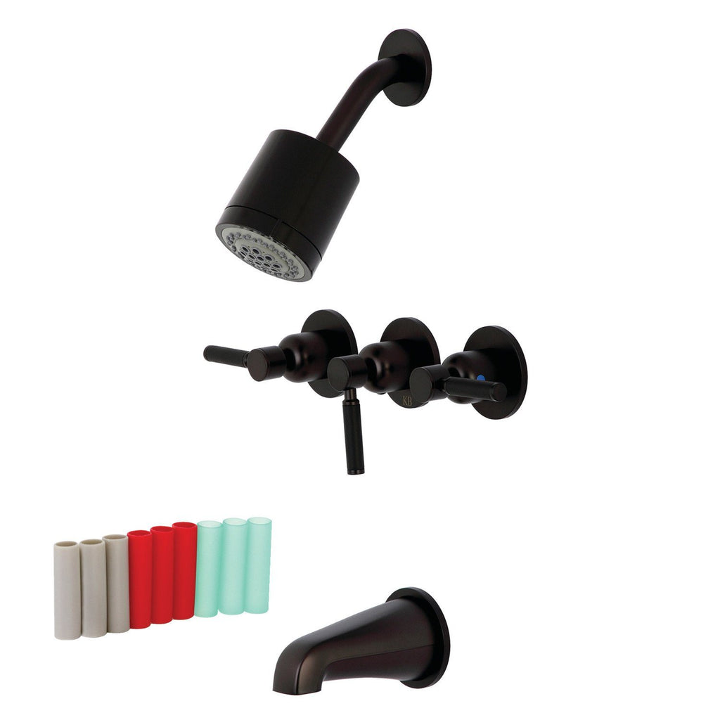 Kaiser Triple-Handle Tub and Shower Faucet