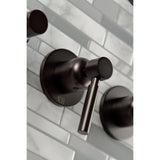 Concord Triple-Handle Tub and Shower Faucet
