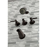 Concord Triple-Handle Tub and Shower Faucet