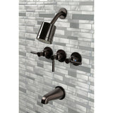 Concord Triple-Handle Tub and Shower Faucet