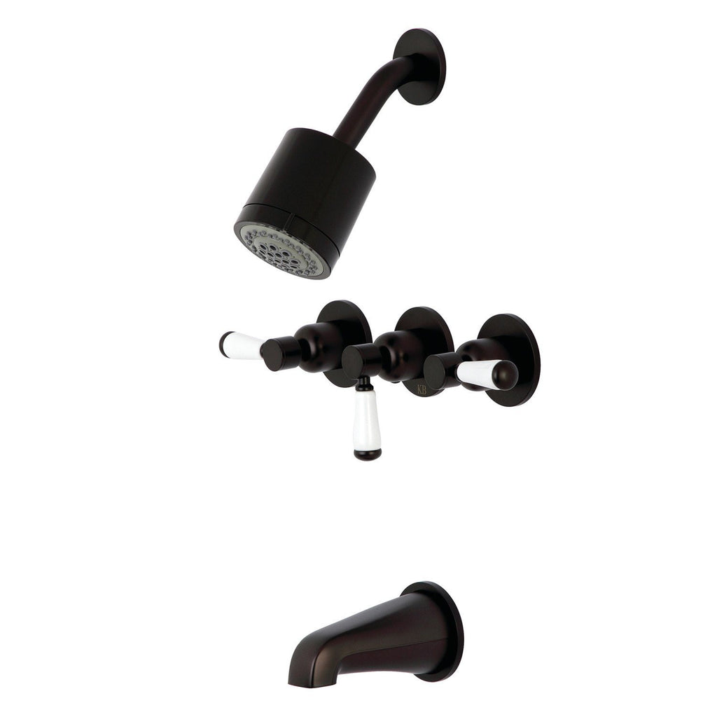 Paris Triple-Handle Tub and Shower Faucet