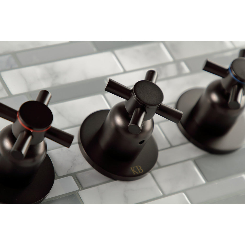 Concord Triple-Handle Tub and Shower Faucet