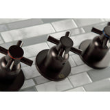 Concord Triple-Handle Tub and Shower Faucet