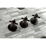 Concord Triple-Handle Tub and Shower Faucet