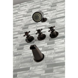 Concord Triple-Handle Tub and Shower Faucet