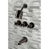 Concord Triple-Handle Tub and Shower Faucet